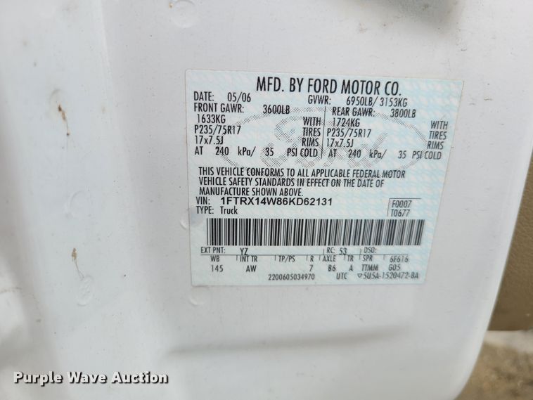 image for item DL8777 2006 Ford F150  SuperCab pickup truck