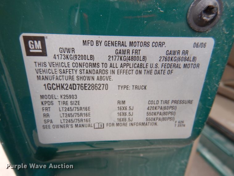 image for item DL8785 2006 Chevrolet Silverado 2500HD  pickup truck