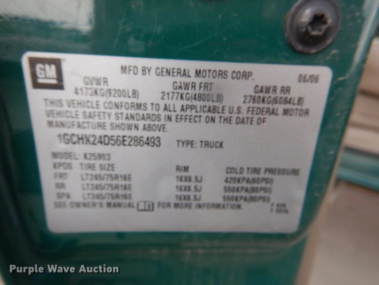 image for item DL8786 2006 Chevrolet Silverado 2500HD  pickup truck