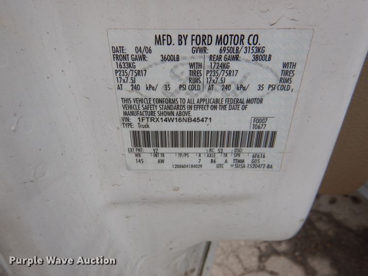 image for item DL8790 2006 Ford F150 XL  SuperCab pickup truck