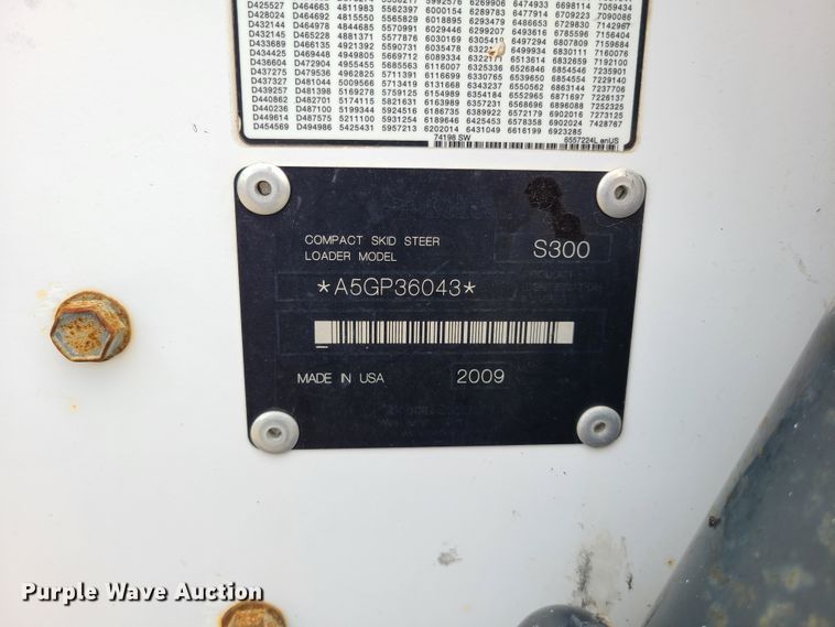 image for item DL8792 2009 Bobcat S300  skid steer loader