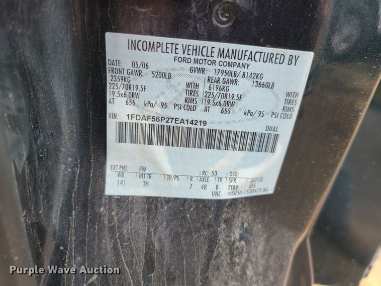 image for item DL8794 2007 Ford F550 Super Duty  bucket truck