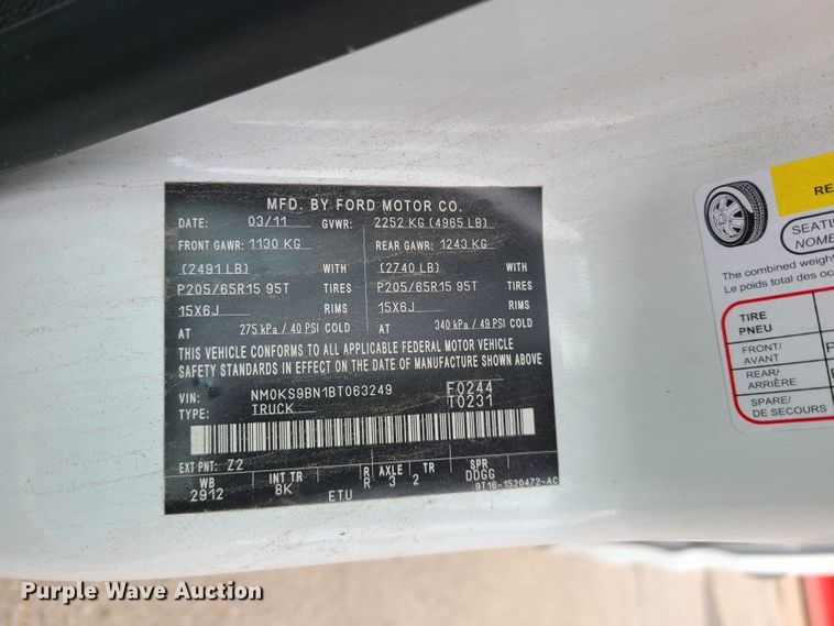 image for item DL8809 2011 Ford Transit Connect  van