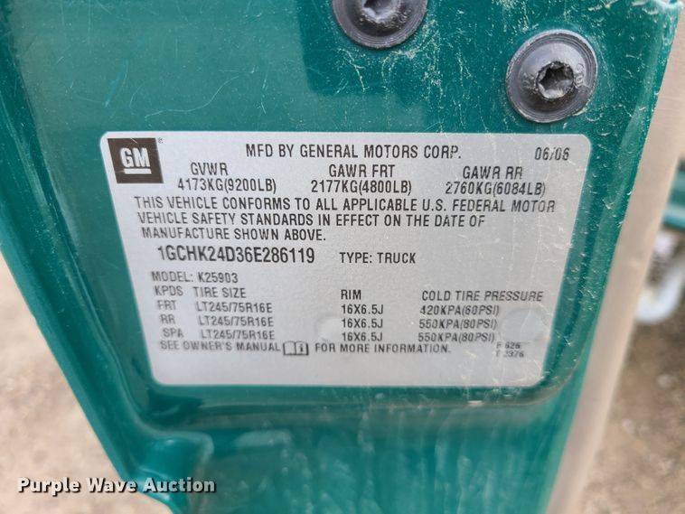 image for item DL8815 2006 Chevrolet Silverado 2500HD  pickup truck