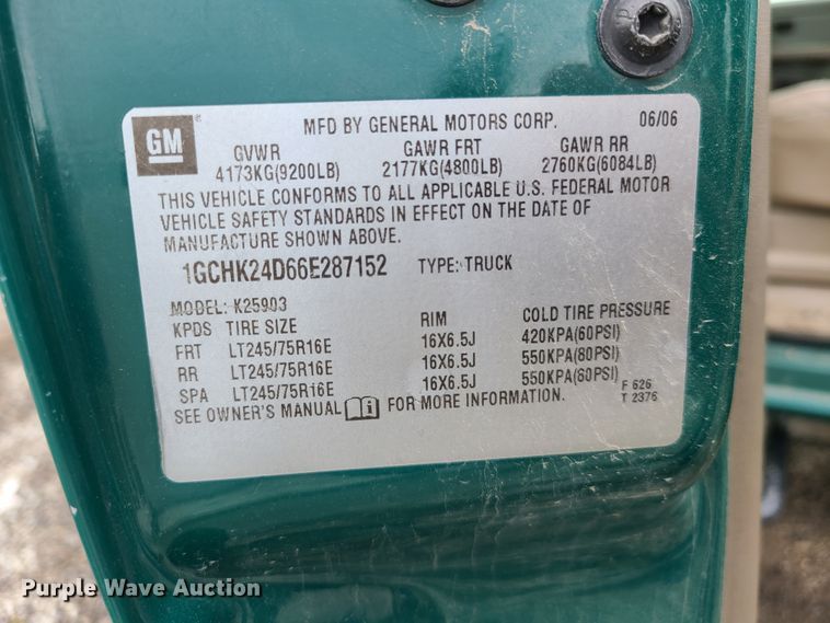 image for item DL8816 2006 Chevrolet Silverado 2500HD  pickup truck