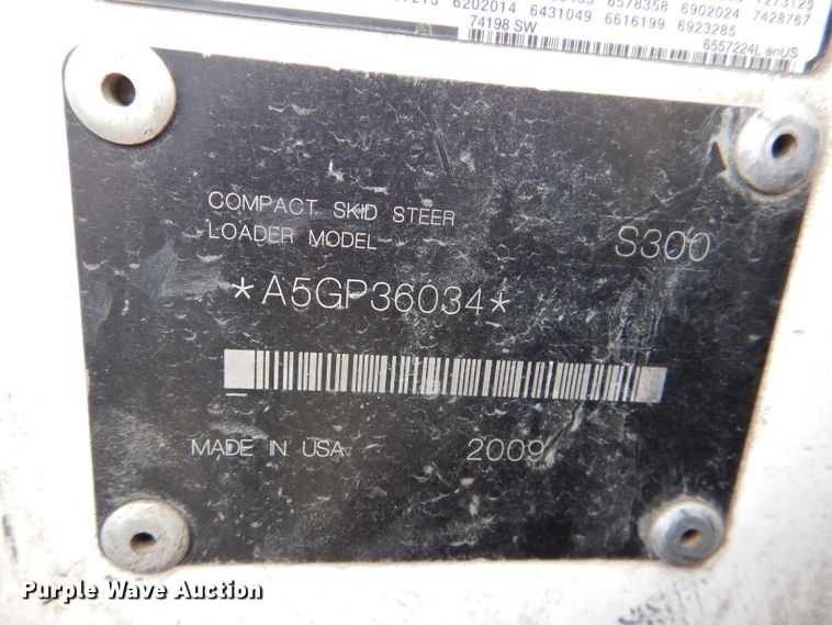 image for item DL8829 2009 Bobcat S300  skid steer loader