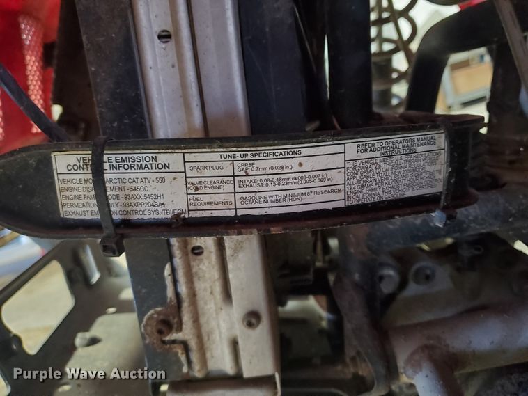 image for item DI5110 2009 Arctic Cat 550H  ATV