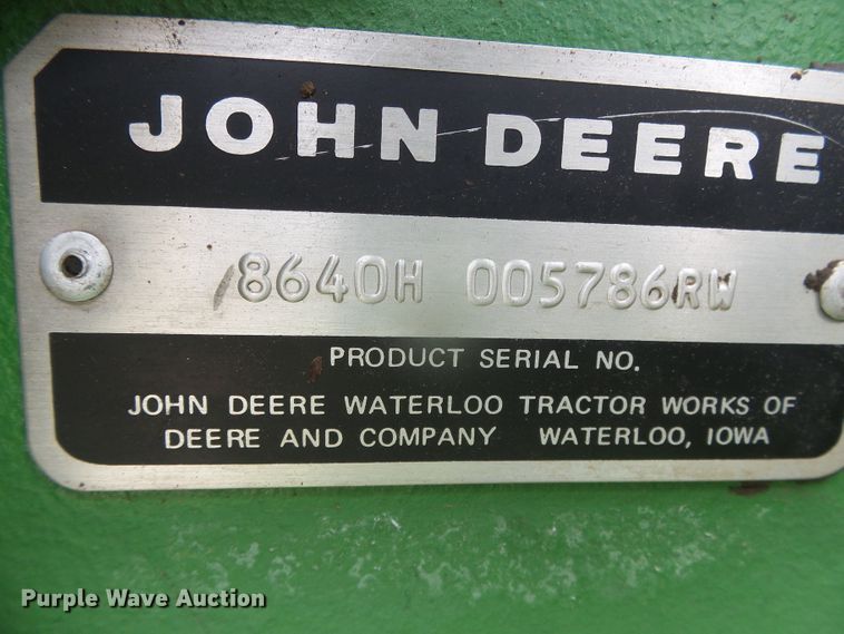 image for item DI5615 1981 John Deere 8640  4WD tractor