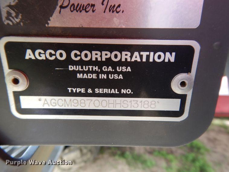 image for item DL0336 2017 Massey Ferguson WR9870  windrower