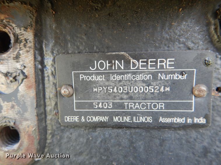 image for item FI9067 John Deere 5403  tractor