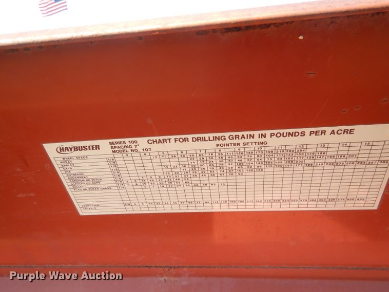 image for item FI9081 HayBuster 107  twin row grain drill