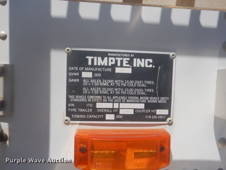 image for item HE9708 1992 Timpte  grain trailer