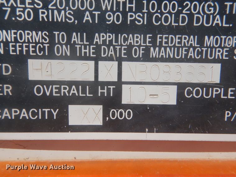 image for item HE9708 1992 Timpte  grain trailer