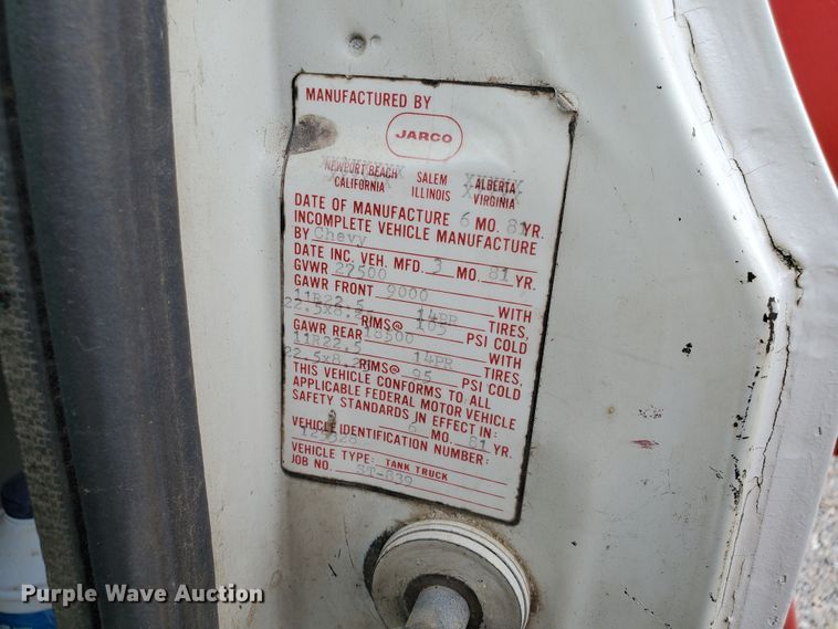 image for item DI5136 1981 Chevrolet C70  crane truck