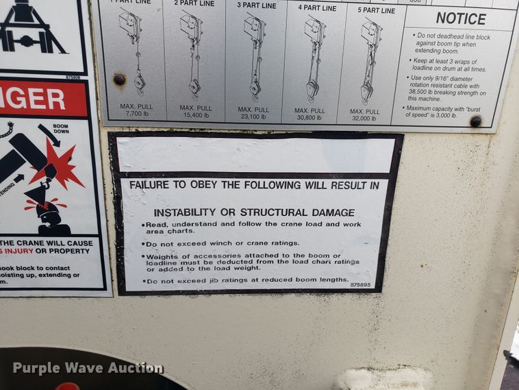 image for item HO9485 2002 Sterling L70  crane truck