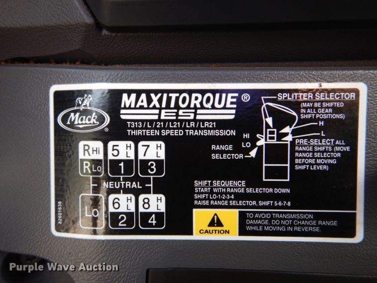 image for item HT9272 2012 Mack CHU613  semi truck