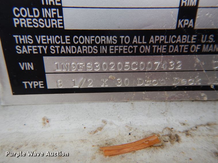 image for item ID9782 2005 Norris  equipment trailer