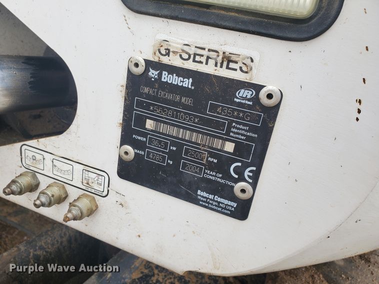 image for item DI4807 2003 Bobcat 435ZHS  mini excavator
