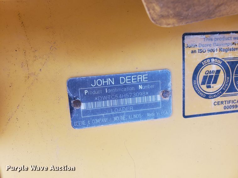 image for item DI4809 1999 John Deere TC54H  wheel loader