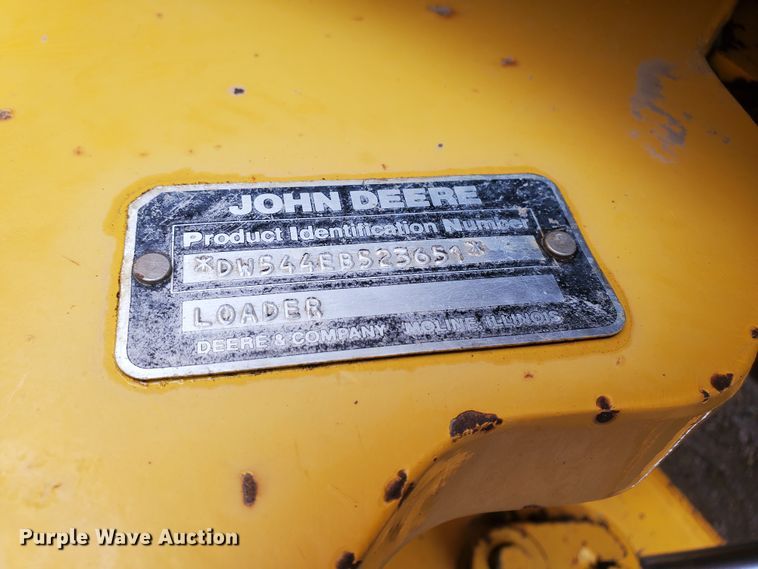 image for item DI4810 1989 John Deere 544E  wheel loader