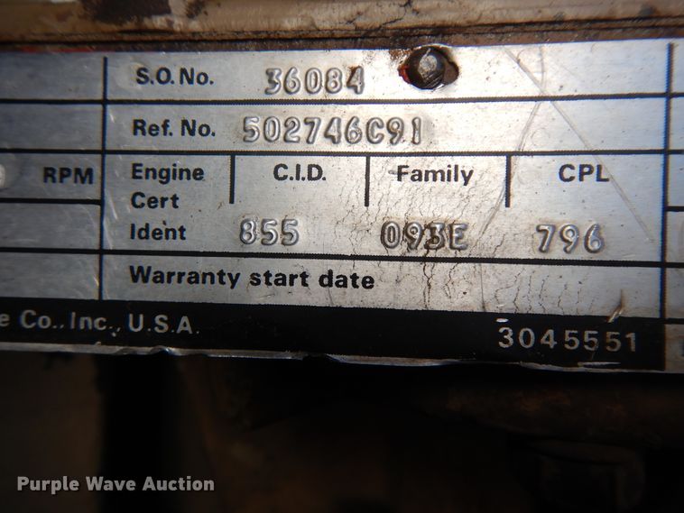 image for item GR9438 1987 International F9370  semi truck