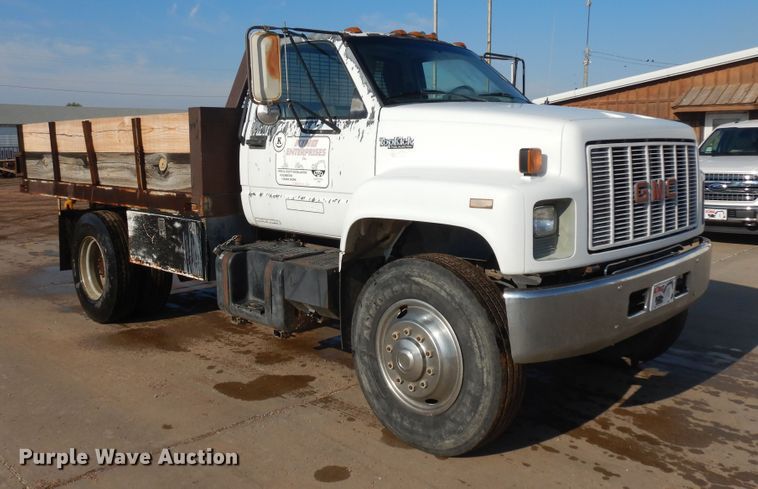 image for item GR9439 1990 GMC TopKick C6000  dump flatbed truck