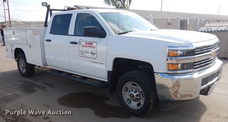 image for item ID9822 2017 Chevrolet Silverado 2500HD  Crew Cab utility bed pickup truck