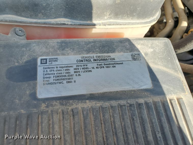 image for item ID9823 2015 Chevrolet Silverado 2500HD  Crew Cab utility bed pickup truck