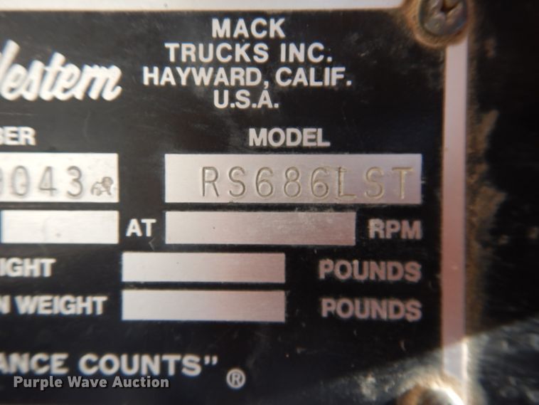 image for item DL0324 1978 Mack RS686LST  dump truck