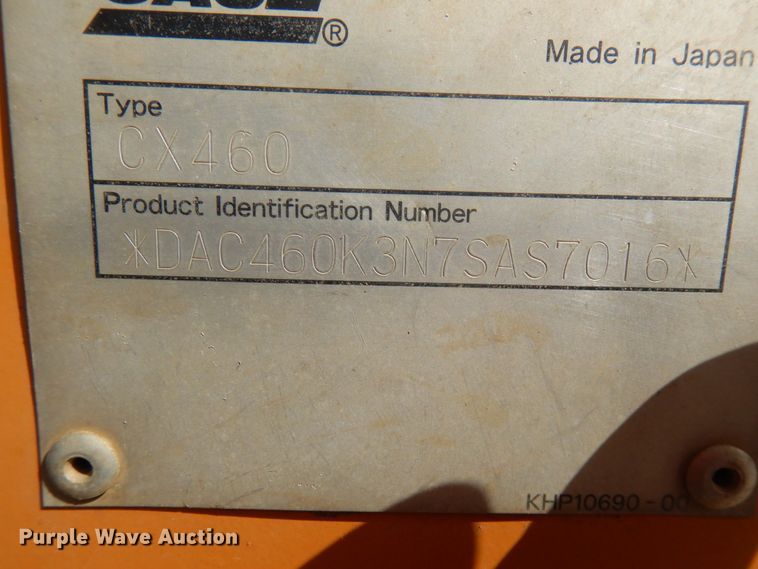 image for item GC9929 Case CX460  excavator