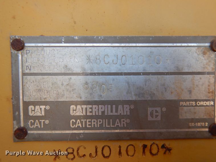 image for item GC9933 1993 Caterpillar 980F  wheel loader