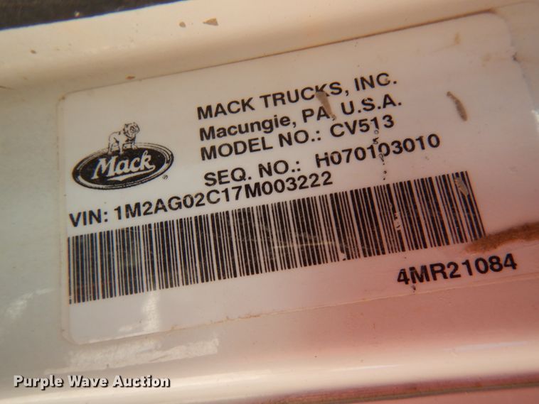 image for item GC9936 2007 Mack CV513  ready mix truck