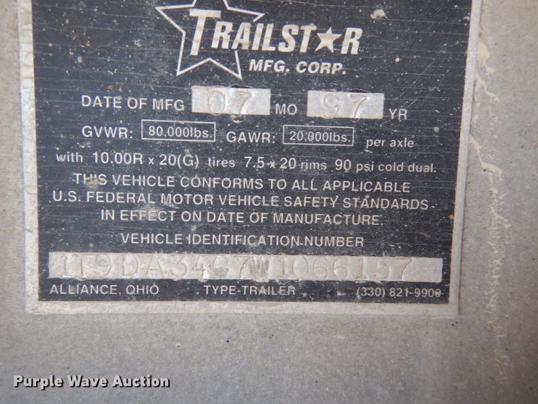image for item GC9955 1998 Trailstar  end dump trailer