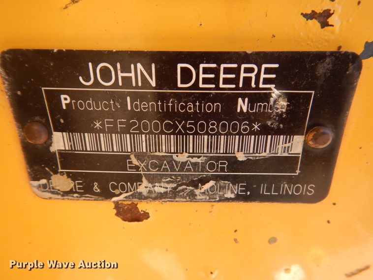 image for item HI9807 2006 John Deere 200C LC  excavator
