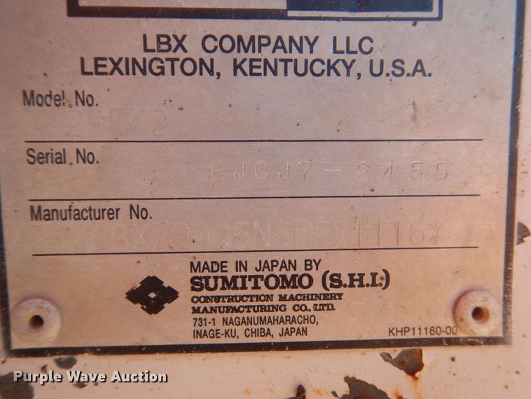 image for item HI9808 2007 Link Belt 290X2  excavator