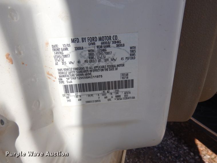 image for item KA9026 2006 Ford F150  pickup truck