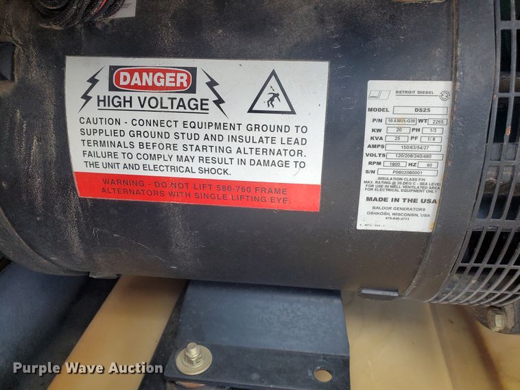 image for item DI5179 Detroit Diesel DS25  generator