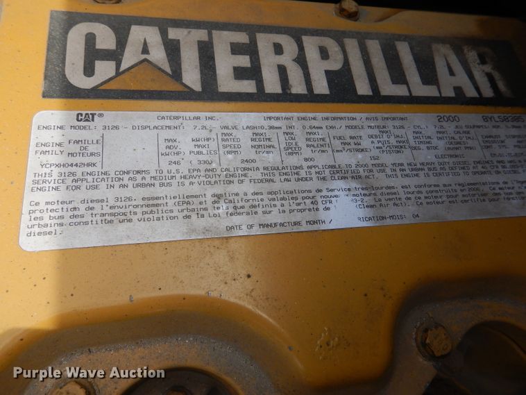 image for item DL8063 2000 Chevrolet C6500  truck cab and chassis