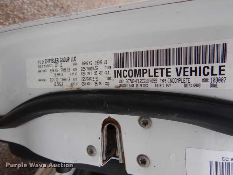 image for item HL9492 2012 Dodge Ram 5500  Crew Cab flatbed truck