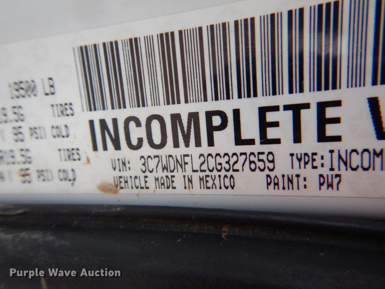 image for item HL9492 2012 Dodge Ram 5500  Crew Cab flatbed truck