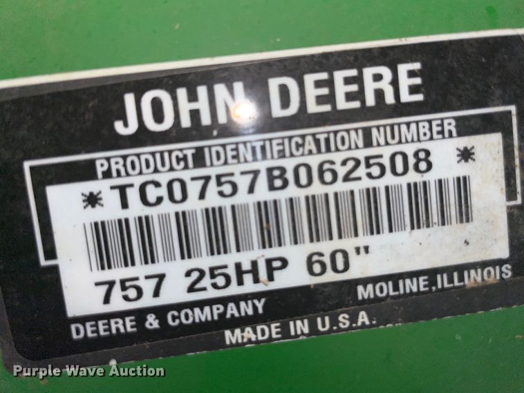 image for item IC9377 John Deere 757  ZTR lawn mower