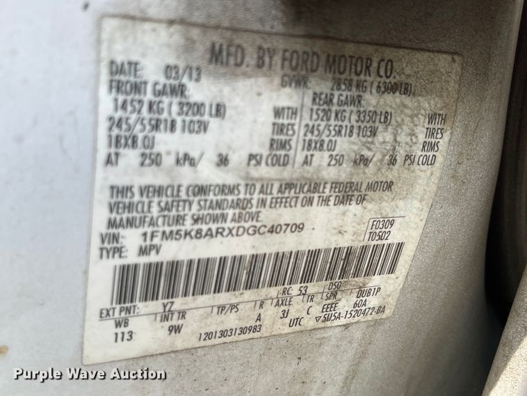 image for item ID9921 2013 Ford Explorer Police  SUV