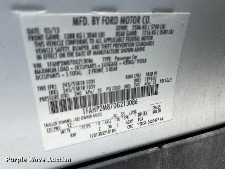 image for item ID9922 2013 Ford Taurus Police