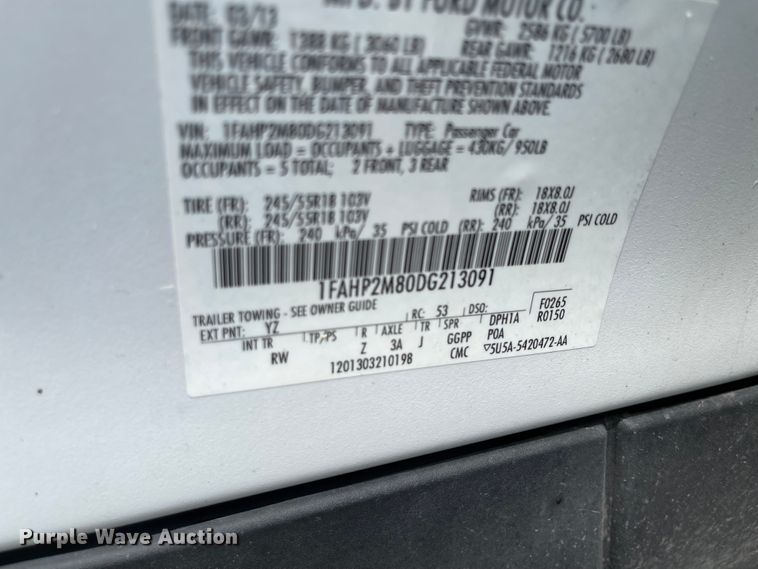 image for item ID9923 2013 Ford Taurus Police