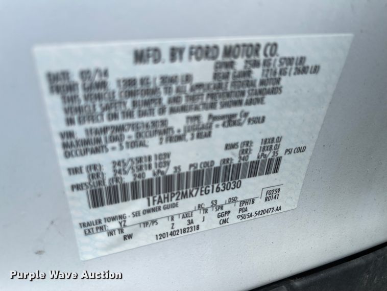 image for item ID9924 2014 Ford Taurus Police