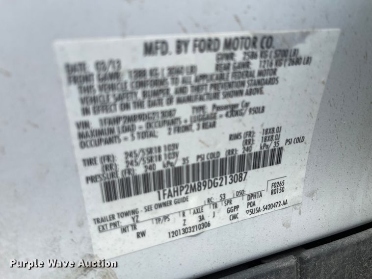 image for item ID9925 2013 Ford Taurus Police