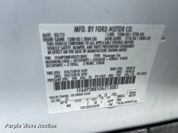 image for item ID9932 2013 Ford Taurus Police