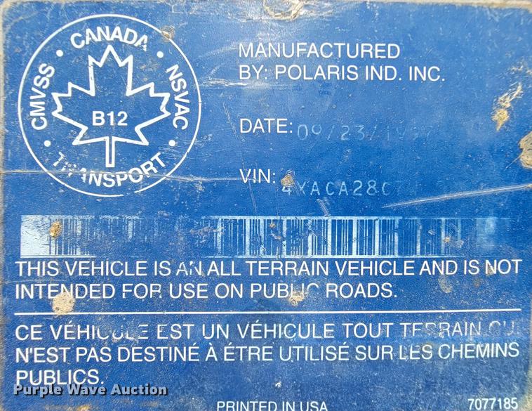 image for item IF9816 1998 Polaris 300  ATV