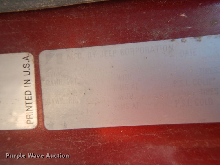 image for item IJ9380 1986 AMC Jeep Grand Wagoneer  SUV