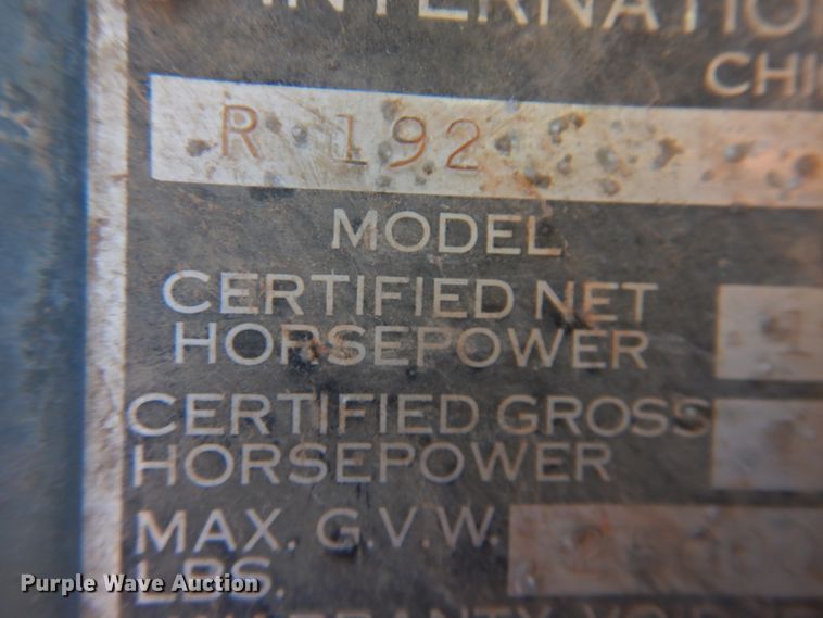 image for item IJ9382 1960 International R192  drilling rig truck